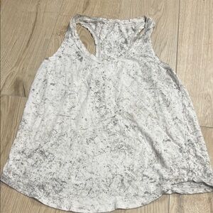 lululemon athletica White and Gray Tank Top